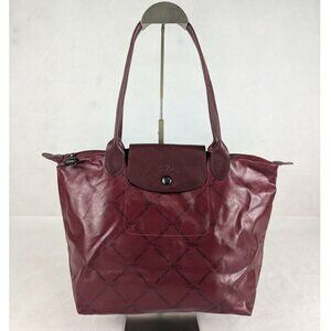 Authentic Longchamp Le Pliage Modele Depose Special Edition Red Jockey Pattern